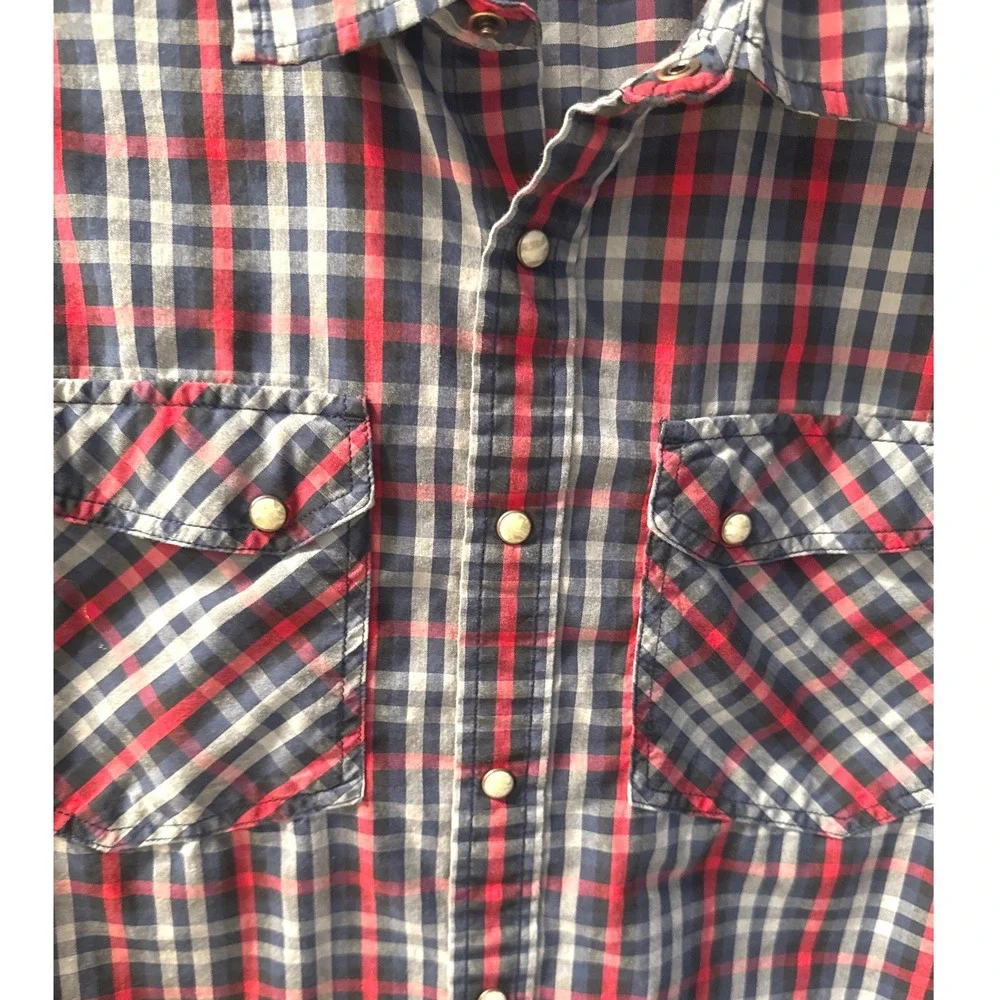 The North Face Mens Short Sleeve‎ Plaid Button Up Shirt Size S/P